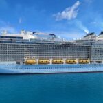 Anthem of the Seas docked in turquoise water at Nassau Cruise Port, Bahamas